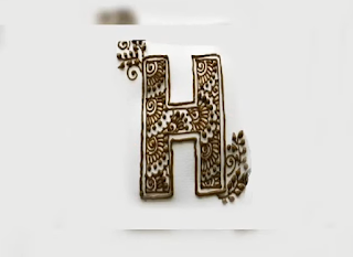 H ‍দিয়ে মেহেদি ডিজাইন