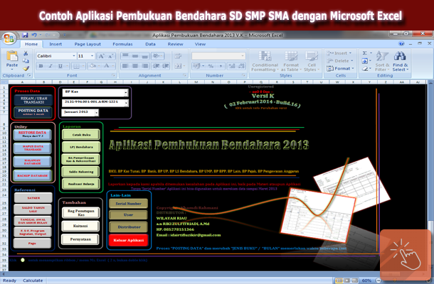 Contoh Aplikasi Pembukuan Bendahara SD SMP SMA dengan 