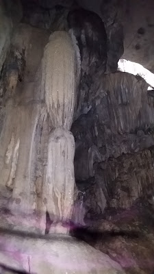 Stalactite and a stalagmite 