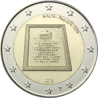 2€ 1974 République 2015 Malte