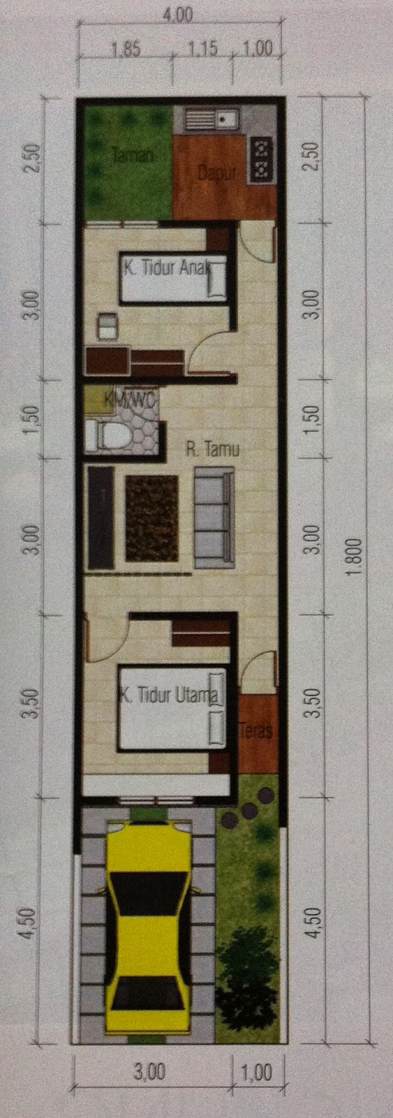 64 Desain Rumah Minimalis Lebar 4 Meter Desain Rumah Minimalis Terbaru