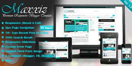 New Maxxiz Responsive Blogger Template Free Download