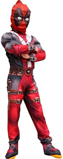 Disfraz deadpool – Niño – Vestido – Super héroes – Carnaval – Cálido – músculos – Altura – Niño – Idea regalo original Navidad cumpleaños Taglia - 12-14 anni rojo 