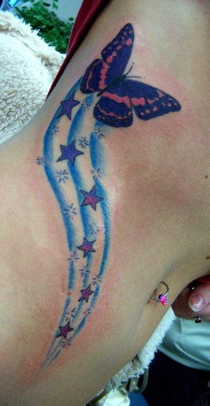 Sexy Women Tattoos With Side Body Tattoo Ideas Especially Butterfly Tattoo 