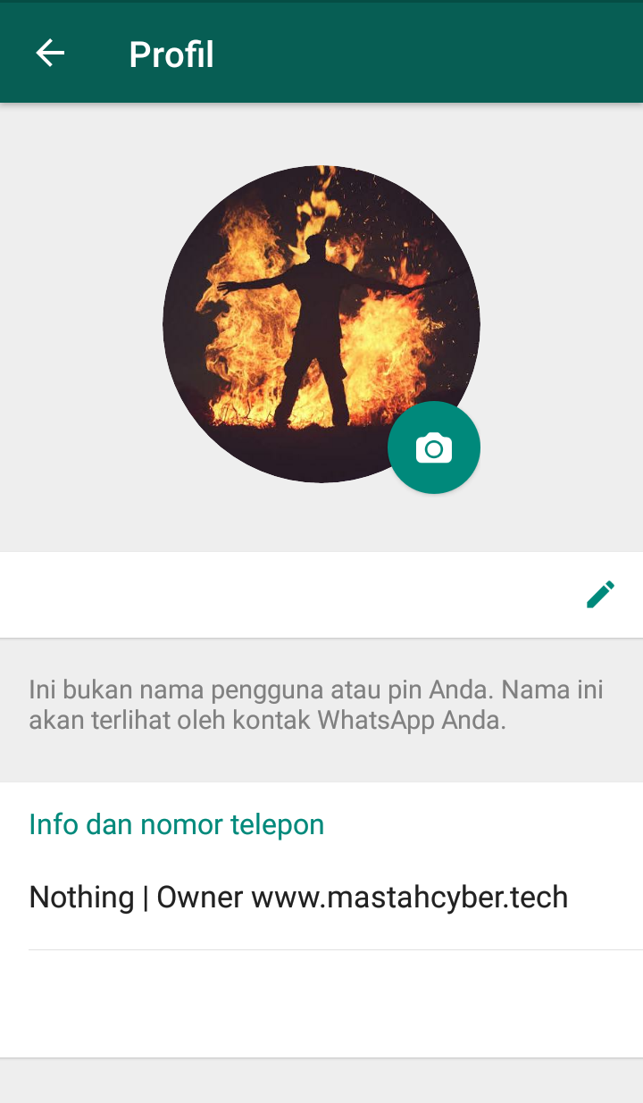 Cara Membuat Nama Profil WA Kosong  Atau Tanpa Nama 