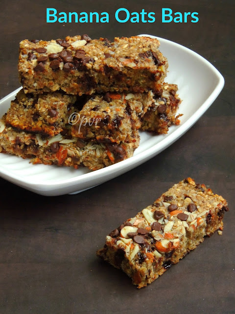 Banana oats bars, Banana Chocolate Chips Oats Bars