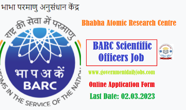 BARC Recruitment 2023 Scientific Officer Notification