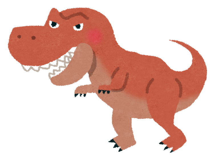 無料イラスト かわいいフリー素材集 ティラノサウルスのイラスト 恐竜