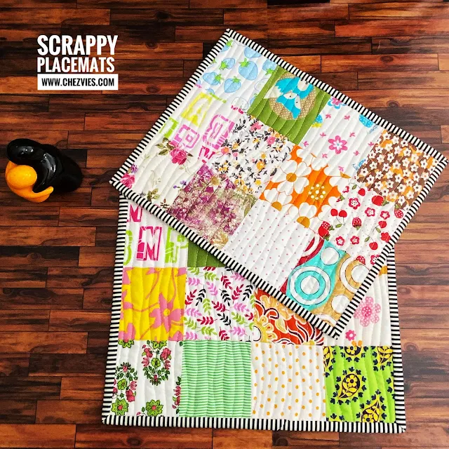 Scrappy Quilted Placemats