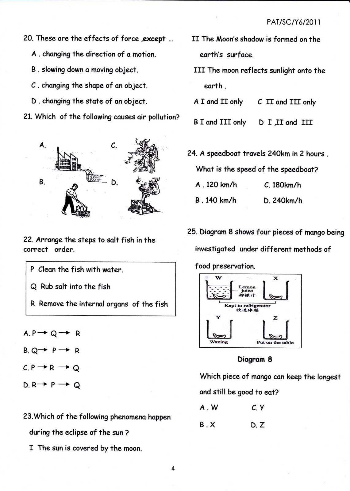 Lowchunboey D040631(Sains ): Ini ialah kertas soalan Sains 