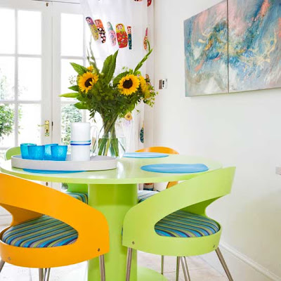 Lemon and lime dining room | House Architecture
