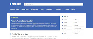 Download Free Blogger Template | Textrim
