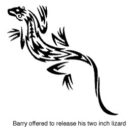 monitor lizard tattoo design for body