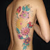 Gorgeous Women Full Back Flower Tattoos