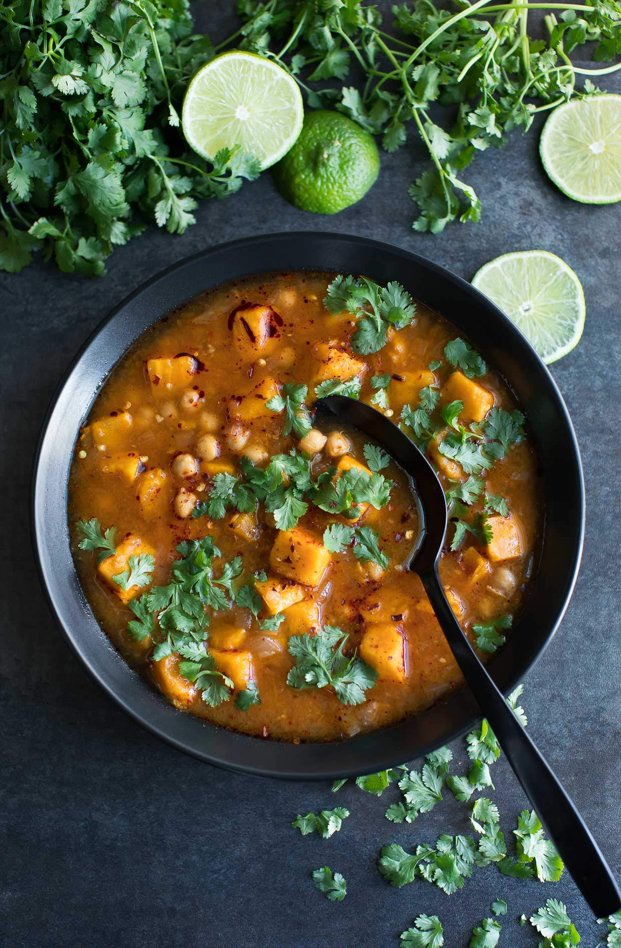 Spicy Moroccan Sweet Potato Soup | Peas and Crayons