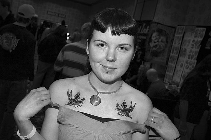 Tattooed Women Bird Tattoo