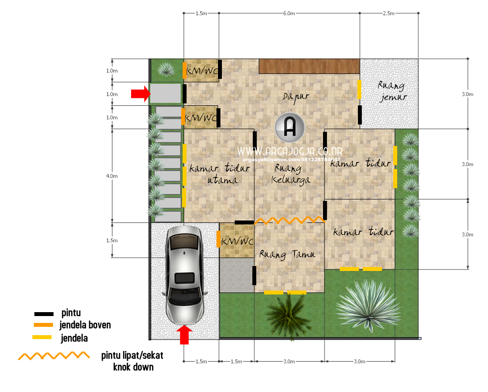 Foto Denah  Rumah  8x9  2 Kamar Tidur Rumahmen