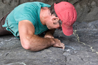 Nick Brown on Split Apple traverse