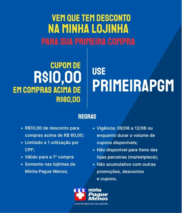 cupom pague menos primeira compra