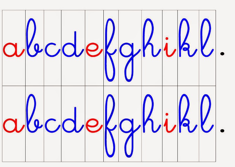 Crapouillotage Alphabet mobile (lettres cursives)