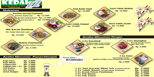 Menu Kedai-ZZ