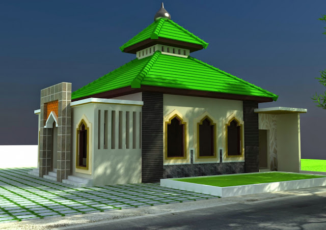 gambar desain masjid modern terbaru