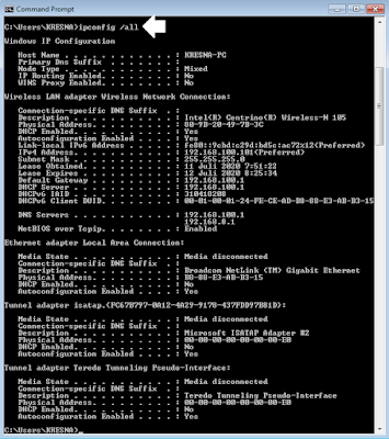 ipconfig /all