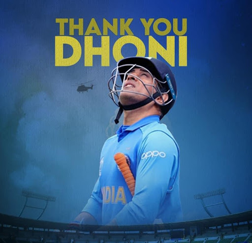 images of Thank you dhoni