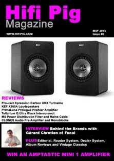 Hifi Pig Magazine 6 - May 2014 | TRUE PDF | Mensile | Hi-Fi | Elettronica | Impianti
At Hifi Pig we snoofle out the latest hifi and audio news so you don't have to. We'll include news of the latest shows and the latest hifi and audiophile audio product releases from around the world.
If you are an audiophile addict, hi fi Junkie, or just have a passing interest in hifi and audio then you are in the right place.
We review loudspeakers, turntables, arms and cartridges, CD players, amplifiers and pre-amplifiers, phono stages, DACs, Headphones, hifi cables and audiophile accessories. If you think there's something we need to review then let us know and we'll do our best! Our reviews will help you choose what hi fi is the best hifi for you and help you decide which hifi is best to avoid. We understand that taste hifi systems and music is personal and we strongly suggest you visit your hifi dealer and request a home demonstration if possible.
Our reviewers are all hifi enthusiasts and audiophiles with a great deal of experience in a wide range of audio, hi fi, and audiophile products. Of course hifi reviews can only go so far and we know that choosing what hifi to buy can be a difficult, not to mention expensive decision and that's why our hi fi reviews aim to be as informative as possible.
As well as hifi reviews, we also pass comment on aspects of the hifi industry, the audiophile hobby and audio in general. These comments will sometimes be contentious and thought provoking, but we will always try to present our views on hifi and hi fi audio in a balanced and fair manner. You can also give your views on these pages so get stuck in!
Of course your hi fi system (including the best loudspeakers, audiophile cd player, hifi amplifiers, hi fi turntable and what not) is useless unless you have music to play on it - that's what a hifi system is for after all. You'll find our music reviews wide and varied, covering almost every genre of music you can think of.