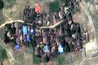 Dari Citra Satelit Terlihat Jelas Desa-desa Muslim di Myanmar Dibakar dan Dihancurkan