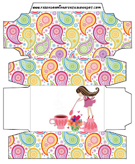 Girls Tea Party Free Printable Box.