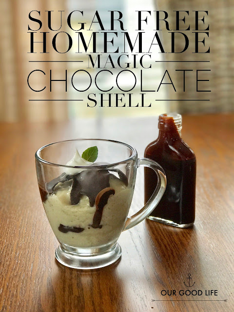 Sugar Free Homemade Magic Chocolate Shell