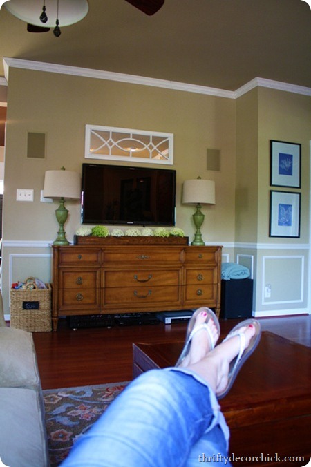 dresser as entertainment center