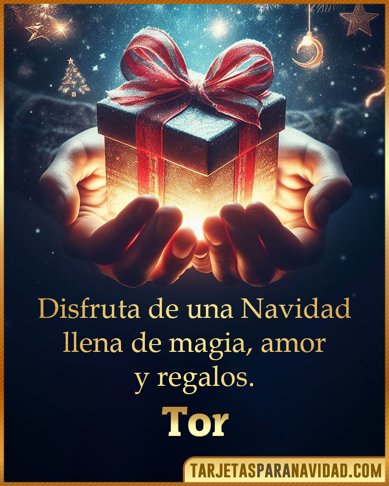 Tarjetas de Feliz Navidad Tor