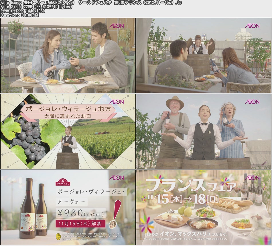 Tvcm Cut 豊田エリー Aeon イオン ワールドフェスタ 第6弾フランス 12 11 15s Tvcm Cut 豊田エリー Aeon イオン ワールドフェスタ 第6弾フランス 12 11 15s
