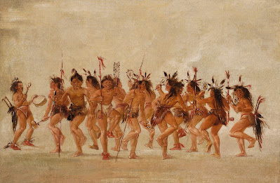 George Catlin, "Beggar's Dance, Mouth of Teton River"