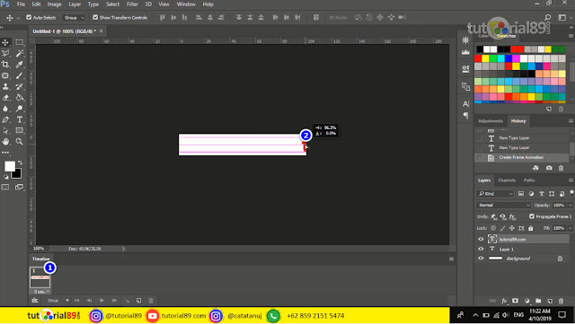 cara membuat tulisan berjalan di photoshop + video