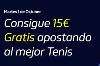william hill Consigue 15€ Gratis apostando a Tenis 1-10-2019