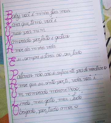 PENSAMENTOS DE UMA ADOLESCENTE SONHADORA: CARTA METRO PARA 