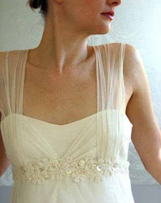 Ivory Wedding Dress Jasmine Wedding Dress with Illusion Straps