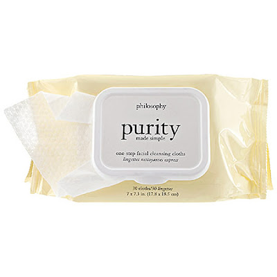Philosophy, Philosophy Purity Made Simple One-Step Facial Cleansing Cloths, cleansing wipes, face wipes, cleanser, skin, skincare, skin care, the best travel beauty products