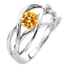 A021のリング形状、オレンジダイヤはハートインダイヤモンド製