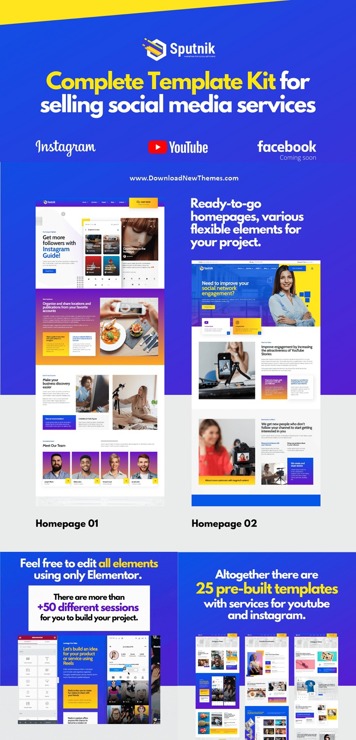Social Media Marketing Elementor Template Kit