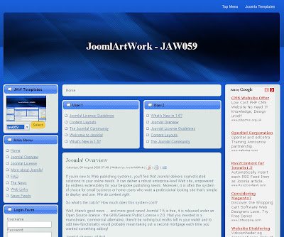 JAW 059 (Blue Business) - шаблон для Joomla 1.5