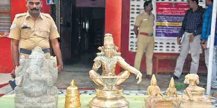 Four stolen idols, jewels and valuables worth lakhs recovered in Mayiladuthurai; two persons held, Chennai, News, Robbery, Police, Arrested, National.