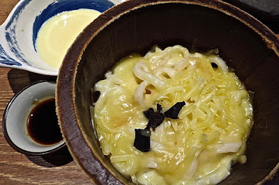 Niku Kappo, truffle cheese udon