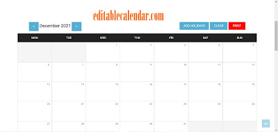 editablecalendar screenshot