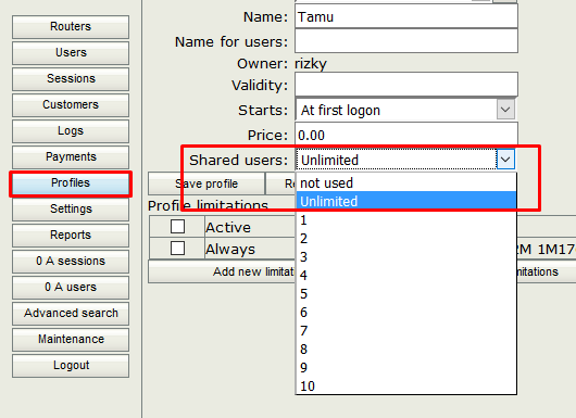 Mengatasi No more sessions are allowed User Manager