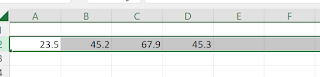 Microsoft Excel selected row