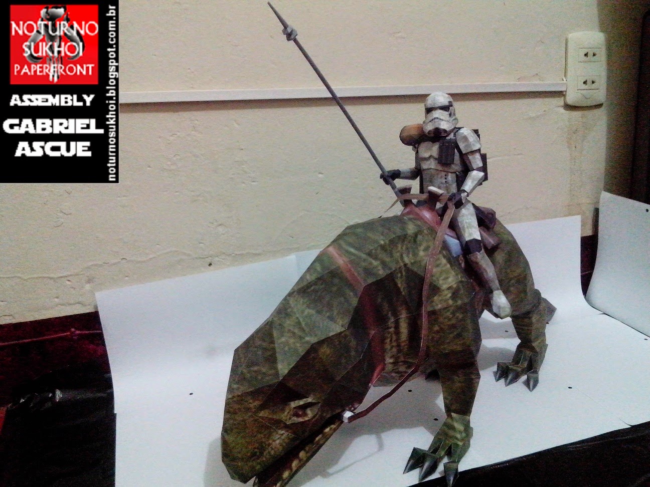 Star Wars Dewback Trooper Papercraft